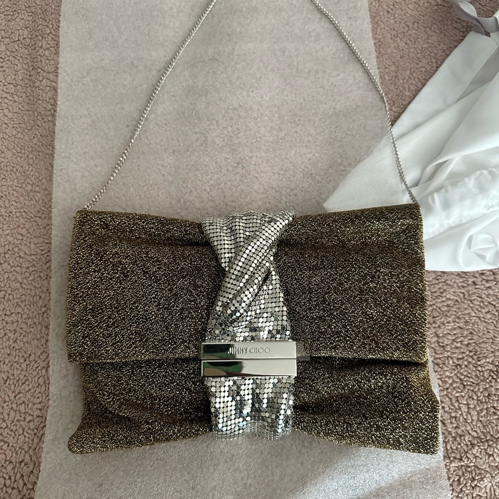 New Jimmy choo clutch with silver chain